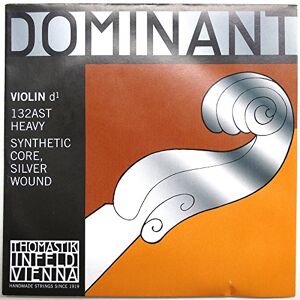 Thomastik Single string for Violin 4/4 Dominant D-string Synthetic Core, Silver Wound, Strong Thomastik Single string for Violin 4/4 Dominant D-string Synthetic Core, Silver Wound, Strong