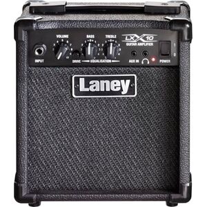 Laney LX10 Combo Electric Guitar Amp 10W compact amp perfect for beginners Headphone socket for practise, Aux in for jamming along 2 band EQ with drive switch Black Laney LX10 Combo Electric Guitar Amp 10W compact amp perfect for beginners Headphone socket for practise, Aux in for jamming along 2 band EQ with drive switch Black