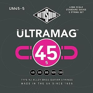 Rotosound strings for electric bass ULTRAMAG 52 ALLOY ROUNDWOUND 5-str. UM45-Standard 45-130, Grey Rotosound strings for electric bass ULTRAMAG 52 ALLOY ROUNDWOUND 5-str. UM45-Standard 45-130, Grey
