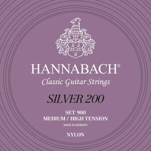 Hannabach Classical Guitar Strings Series 900 Medium-High Tension Silver 200 Set 900MHT Hannabach Classical Guitar Strings Series 900 Medium-High Tension Silver 200 Set 900MHT