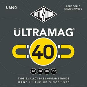 Rotosound strings for electric bass ULTRAMAG 52 ALLOY ROUNDWOUND 4-str. UM40 Medium 40-100,Grey Rotosound strings for electric bass ULTRAMAG 52 ALLOY ROUNDWOUND 4-str. UM40 Medium 40-100,Grey