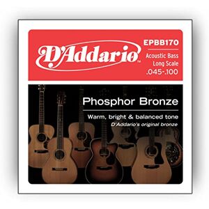 D'Addario Acoustic Bass Guitar Strings Acoustic Bass Strings Phosphor Bronze EPBB170 Acoustic Bass Guitar 4 String Set 45-100 Gauge 1 Pack D'Addario Acoustic Bass Guitar Strings Acoustic Bass Strings Phosphor Bronze EPBB170 Acoustic Bass Guitar 4 String Set 45-100 Gauge 1 Pack