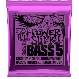 Ernie Ball Power Slinky 5-String Nickel Wound Electric Bass Strings 50-135 Gauge Ernie Ball Power Slinky 5-String Nickel Wound Electric Bass Strings 50-135 Gauge