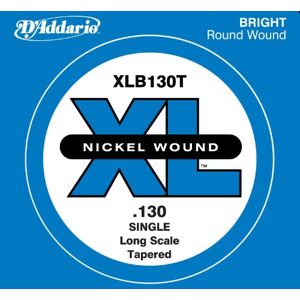 D'Addario .130 Long Scale Nickel Wound Tapered Single String for Bass Guitar D'Addario .130 Long Scale Nickel Wound Tapered Single String for Bass Guitar