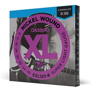 D'Addario EXL120-8 8-String Nickel Wound Electric Guitar Strings, Super Light, 9-65 D'Addario EXL120-8 8-String Nickel Wound Electric Guitar Strings, Super Light, 9-65
