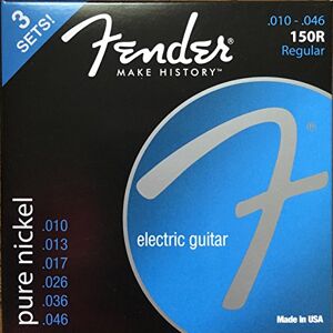 Fender Original 150 Guitar Strings, Pure Nickel Wound, Ball End, 150R .010-.046 Gauges, 3-Pack Fender Original 150 Guitar Strings, Pure Nickel Wound, Ball End, 150R .010-.046 Gauges, 3-Pack