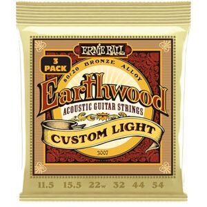 Ernie Ball Earthwood Custom Light 80/20 Bronze Acoustic Guitar Strings 3-Pack 11.5-54 Gauge Ernie Ball Earthwood Custom Light 80/20 Bronze Acoustic Guitar Strings 3-Pack 11.5-54 Gauge