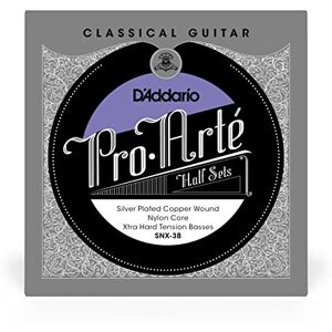 D'Addario D’Addario Guitar Strings Pro-Arte Nylon Guitar Strings SNX-3B Classical Guitar Strings Half Sets, Extra Hard Tension, Silver Plated Copper-Nylon Core D'Addario D’Addario Guitar Strings Pro-Arte Nylon Guitar Strings SNX-3B Classical Guitar Strings Half Sets, Extra Hard Tension, Silver Plated Copper-Nylon Core