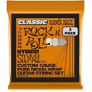 Ernie Ball Hybrid Slinky Classic Rock n Roll Pure Nickel Wrap Electric Guitar Strings 9-46 Gauge Ernie Ball Hybrid Slinky Classic Rock n Roll Pure Nickel Wrap Electric Guitar Strings 9-46 Gauge