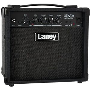 Laney LX15B Bass Amp 3 EQ combo portable practise guitar amplifier perfect for beginners. Headphone out for silent practise and Aux in to jam along. 15 Watt Black Laney LX15B Bass Amp 3 EQ combo portable practise guitar amplifier perfect for beginners. Headphone out for silent practise and Aux in to jam along. 15 Watt Black