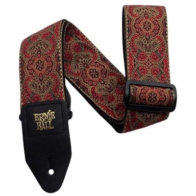 Ernie Ball Jacquard Guitar Strap/Bass Strap Crimson Paisley Ernie Ball Jacquard Guitar Strap/Bass Strap Crimson Paisley