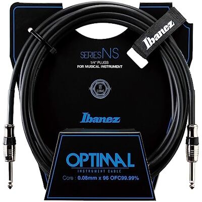 Ibanez NS10 10 ft 2 Straight Plugs Optimal Instrument Cable Ibanez NS10 10 ft 2 Straight Plugs Optimal Instrument Cable