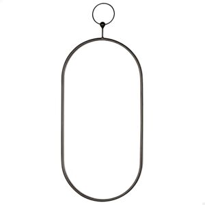 AKTIVE MAX Home Oval Wall Mirror 25 x 50 cm, Black Metal Clip, Metal Frame, Glass, Decorative Mirror, Easy Fixing (Screws Not Included), Ideal for Bathrooms, Bedrooms (18448) AKTIVE MAX Home Oval Wall Mirror 25 x 50 cm, Black Metal Clip, Metal Frame, Glass, Decorative Mirror, Easy Fixing (Screws Not Included), Ideal for Bathrooms, Bedrooms (18448)