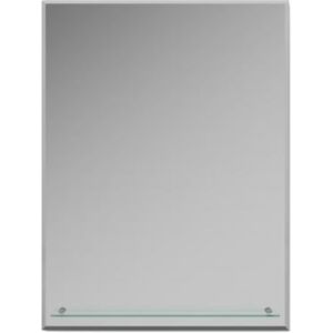iBathUK Aria Wall Mounted Designer Bathroom Wall Mirror with Glass Shelf, Modern Rectangular Hanging Mirror for Bathroom, Portrait Orientation in White Frame, 600 x 800 mm iBathUK Aria Wall Mounted Designer Bathroom Wall Mirror with Glass Shelf, Modern Rectangular Hanging Mirror for Bathroom, Portrait Orientation in White Frame, 600 x 800 mm