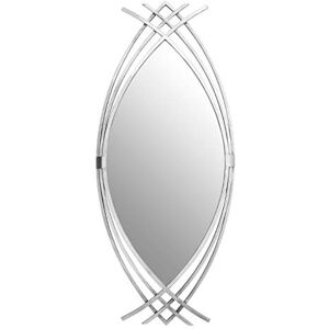 Premier Farran Oval Wall Mirror, Silver Finish Premier Farran Oval Wall Mirror, Silver Finish
