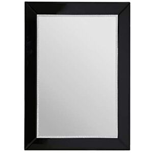 Premier Housewares Wall Mirror with Bevelled Edge/Diamante Detail, Black, 4 x 65 x 90 cm Premier Housewares Wall Mirror with Bevelled Edge/Diamante Detail, Black, 4 x 65 x 90 cm