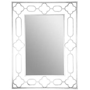 Premier Housewares Silver Leaf Wall Mirror For Bedroom/Hallway/Bathroom Rectangular Wall Mirror Minimal and Contemporary w93 x d2 x h124 cm Premier Housewares Silver Leaf Wall Mirror For Bedroom/Hallway/Bathroom Rectangular Wall Mirror Minimal and Contemporary w93 x d2 x h124 cm