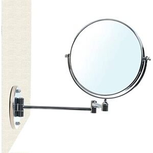 HIMRY Wall Cosmetic Mirror 8 Inch 10x Magnification, Double Sided Shaving Mirror Make Up Mirror, Foldable Wall Mounting Mirror, Swivel Bathroom Wall Mount Mirror, Chrome finish, KXD3107-10x HIMRY Wall Cosmetic Mirror 8 Inch 10x Magnification, Double Sided Shaving Mirror Make Up Mirror, Foldable Wall Mounting Mirror, Swivel Bathroom Wall Mount Mirror, Chrome finish, KXD3107-10x