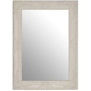 Premier Housewares Rectangular Wall Mirror/Classic Mirrors For Bathroom/Bedroom/Garden Walls Fancy Wall Mounted Mirrors For Hallway With Elegant White Finish w82 x d4 x h112cm Premier Housewares Rectangular Wall Mirror/Classic Mirrors For Bathroom/Bedroom/Garden Walls Fancy Wall Mounted Mirrors For Hallway With Elegant White Finish w82 x d4 x h112cm