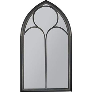 MirrorOutlet Rustic Home and Garden Outdoor Black Wall Mirror Chapel Window Design 5ft x 2ft8 150cm x 81cm MirrorOutlet Rustic Home and Garden Outdoor Black Wall Mirror Chapel Window Design 5ft x 2ft8 150cm x 81cm