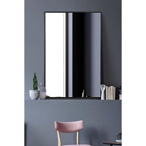 MirrorOutlet Modern black Aluminum Metal Wall Mirror: 90 x 60cm – Sleek, Modern Design for Home, Bathroom or Office Durable Frame, High-Definition Glass, Easy to Mount MirrorOutlet Modern black Aluminum Metal Wall Mirror: 90 x 60cm – Sleek, Modern Design for Home, Bathroom or Office Durable Frame, High-Definition Glass, Easy to Mount