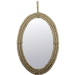 Stonebriar Decorative Oval Rope Wall Mirror with Hanging Loop Stonebriar Decorative Oval Rope Wall Mirror with Hanging Loop
