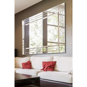 MirrorOutlet Modern Silver Bevelled Triple Edge Modern Venetian Mirror 4ft9 x 3ft9 144cm x 115.5cm YC097 MirrorOutlet Modern Silver Bevelled Triple Edge Modern Venetian Mirror 4ft9 x 3ft9 144cm x 115.5cm YC097