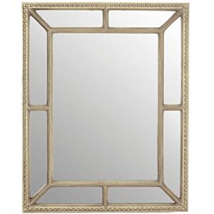 Premier Housewares Rectangular Wall Mirror/Classic Mirrors For Bathroom/Bedroom/Garden Walls Fancy Wall Mounted Mirrors For Hallway With Cream Finish 77 x 3 x 97 Premier Housewares Rectangular Wall Mirror/Classic Mirrors For Bathroom/Bedroom/Garden Walls Fancy Wall Mounted Mirrors For Hallway With Cream Finish 77 x 3 x 97