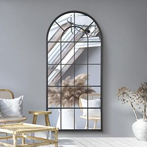 MirrorOutlet The Arcus Black Framed Window Modern Full Length Arched Leaner/Wall Mirror 71" X 33.5" (180CM X 85CM) MirrorOutlet The Arcus Black Framed Window Modern Full Length Arched Leaner/Wall Mirror 71" X 33.5" (180CM X 85CM)