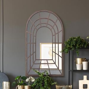 MirrorOutlet The Kirkby Rustic Metal Framed Gothic Arched Wall Mirror 30" X 20" (77CM X 50CM) Glass Mirror with Black All weather Backing. MirrorOutlet The Kirkby Rustic Metal Framed Gothic Arched Wall Mirror 30" X 20" (77CM X 50CM) Glass Mirror with Black All weather Backing.