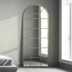 MirrorOutlet The Dorset Green Country Metal Framed Arched Leaner Wall Mirror 62" X 26" (159CM X 66CM) MirrorOutlet The Dorset Green Country Metal Framed Arched Leaner Wall Mirror 62" X 26" (159CM X 66CM)