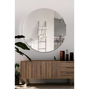 MirrorOutlet Milton Manor Bevelled Classic Circular Design Round Mirror 100 x 100CM 3ft4 x 3ft4, Frameless, YC094-M, Silver MirrorOutlet Milton Manor Bevelled Classic Circular Design Round Mirror 100 x 100CM 3ft4 x 3ft4, Frameless, YC094-M, Silver