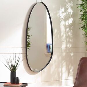 Julian Bowen Rushmore Black Metal 95cm Organic Shaped Wall Mirror Julian Bowen Rushmore Black Metal 95cm Organic Shaped Wall Mirror