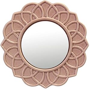 Stonebriar Decorative 9" Pale Pink Round Floral Ceramic Accent Wall Mirror with Attached Hanging Loop, Decorative Decor for The Living Room, Bedroom, Bathroom, Hallway, and Entryway Stonebriar Decorative 9" Pale Pink Round Floral Ceramic Accent Wall Mirror with Attached Hanging Loop, Decorative Decor for The Living Room, Bedroom, Bathroom, Hallway, and Entryway