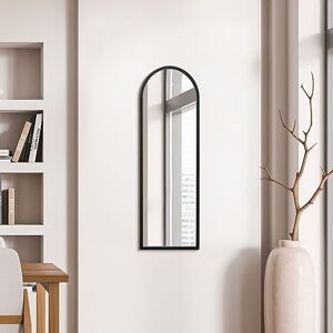 MirrorOutlet Arched Modern Black Large Arched Metal Modern Wall Mirror: 120 x 40cm Suitable for Bedroom, Living Room, Dressing Room, and Living spaces. MirrorOutlet Arched Modern Black Large Arched Metal Modern Wall Mirror: 120 x 40cm Suitable for Bedroom, Living Room, Dressing Room, and Living spaces.