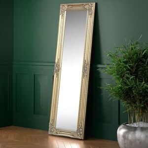 Julian Bowen Palais Mirror Full Length – Antique Wooden Wall Mounted Glass Full Body Mirror, 130cm x 40cm, for Bedroom, Living Room & Dressing Room – Gold Julian Bowen Palais Mirror Full Length – Antique Wooden Wall Mounted Glass Full Body Mirror, 130cm x 40cm, for Bedroom, Living Room & Dressing Room – Gold