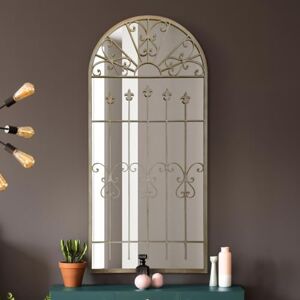 MirrorOutlet The Somerley Extra Large Rustic Framed Arched Gothic Window Style Leaner Wall Mirror 63" X 30" (160CM X 75CM) Stone Colour MirrorOutlet The Somerley Extra Large Rustic Framed Arched Gothic Window Style Leaner Wall Mirror 63" X 30" (160CM X 75CM) Stone Colour