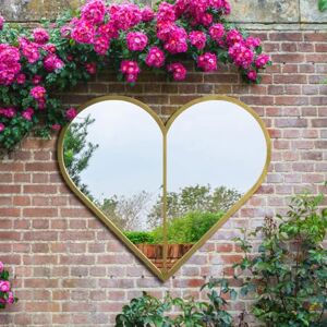 MirrorOutlet The Corde Gold Heart Shaped Framed Modern Outdoor Garden Wall Mirror 31" X 31" (80CM X 80CM) MirrorOutlet The Corde Gold Heart Shaped Framed Modern Outdoor Garden Wall Mirror 31" X 31" (80CM X 80CM)