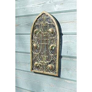 MirrorOutlet 40x24cm Large Rustic Design Arch Scroll Ornate Garden Wall Mirror Metal Country MirrorOutlet 40x24cm Large Rustic Design Arch Scroll Ornate Garden Wall Mirror Metal Country
