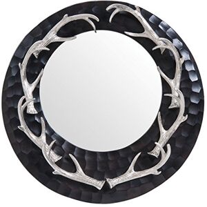 Premier Housewares Complements Wall Mirror with Antler Design, Black Premier Housewares Complements Wall Mirror with Antler Design, Black