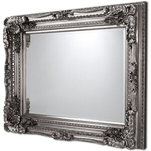 MirrorOutlet Barcelona Trading Carved Louis Mirror Silver Frame Wall Hallway Living Room, 122 x 90 MirrorOutlet Barcelona Trading Carved Louis Mirror Silver Frame Wall Hallway Living Room, 122 x 90