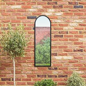 MirrorOutlet The Arcus Black Metal Framed Modern Arched Garden Wall Leaner Mirror 47" X 16" (120CM X 40CM) Black. 2cm Wide Frame and 3cm Deep MirrorOutlet The Arcus Black Metal Framed Modern Arched Garden Wall Leaner Mirror 47" X 16" (120CM X 40CM) Black. 2cm Wide Frame and 3cm Deep