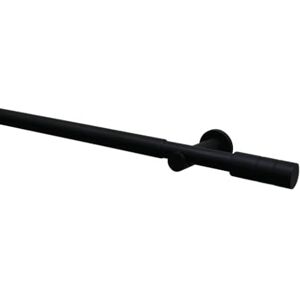 Gardinia Curtain Pole Set, 1-Track Cylinder Diameter 22/25 mm, 100-190 cm, Extendable, Metal, Matt Black Gardinia Curtain Pole Set, 1-Track Cylinder Diameter 22/25 mm, 100-190 cm, Extendable, Metal, Matt Black