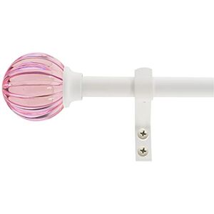 Decopolitan 5/8" Fluted Ball Curtain Rod Set, 26 to 48 Inches, Pink Decopolitan 5/8" Fluted Ball Curtain Rod Set, 26 to 48 Inches, Pink