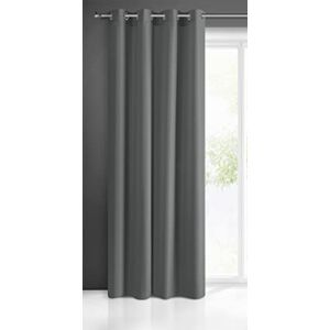 Eurofirany RITA Smooth Plain Modern Curtain with Eyelets 1 Unit, Bedroom, Living Room, Lounge, Kitchen, 140g m/2, W55 x L98, Graphite Grey Eurofirany RITA Smooth Plain Modern Curtain with Eyelets 1 Unit, Bedroom, Living Room, Lounge, Kitchen, 140g m/2, W55 x L98, Graphite Grey