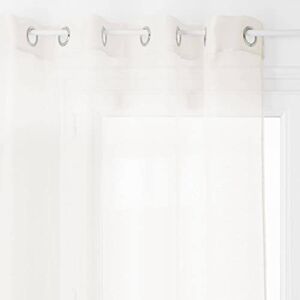 ATMOSPHERA CREATEUR D'INTERIEUR HomeMaison End Plain Curtain with Eyelets Polyester, Ivory, 240 x 135 cm ATMOSPHERA CREATEUR D'INTERIEUR HomeMaison End Plain Curtain with Eyelets Polyester, Ivory, 240 x 135 cm