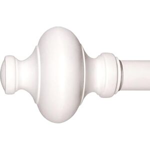 Decopolitan Cardiff 12-20 Inch Adjustable Side Curtain Rail Rod Set Pair, Curtains Poles, 1 Inch Diameter in White Decopolitan Cardiff 12-20 Inch Adjustable Side Curtain Rail Rod Set Pair, Curtains Poles, 1 Inch Diameter in White