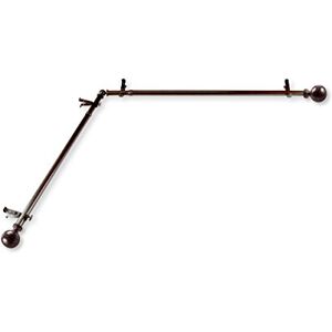 Rod Desyne Arman Corner Single Curtain Rod Set, 28-48 inch, Cocoa, 2 Count Rod Desyne Arman Corner Single Curtain Rod Set, 28-48 inch, Cocoa, 2 Count