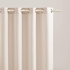 ROOM99 Aura Blackout Curtain with Silver Eyelets, 140 x 240 cm (W x H) Sliding Curtain, Modern Decoration, Living Room, Bedroom, Light Cream, 1 Piece ROOM99 Aura Blackout Curtain with Silver Eyelets, 140 x 240 cm (W x H) Sliding Curtain, Modern Decoration, Living Room, Bedroom, Light Cream, 1 Piece