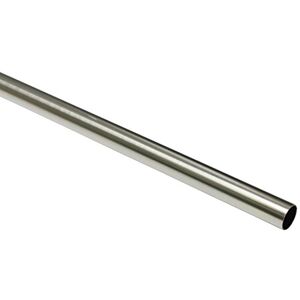 Gardinia Curtain Rail Ø 20 mm 120, Metal Stainless Steel Finish, 120 cm Gardinia Curtain Rail Ø 20 mm 120, Metal Stainless Steel Finish, 120 cm